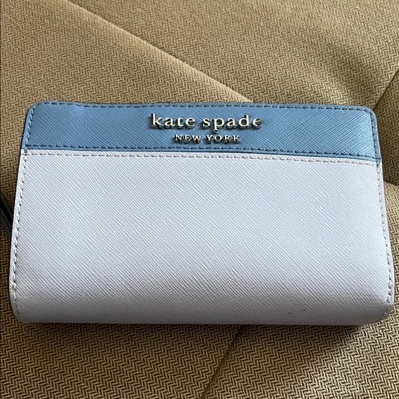 kate spade Handbags - Kate Spade Blue and White Wallet